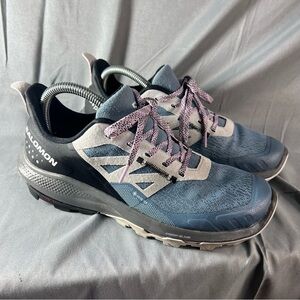 SalomonGore-Tex Women's size 7 Blue Trail Running Shoes no insoles